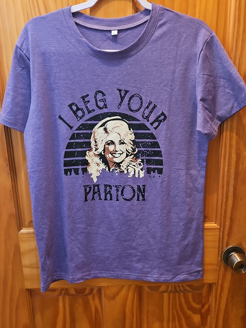 Purple Graphic Tee - 'I Beg Your Parton'